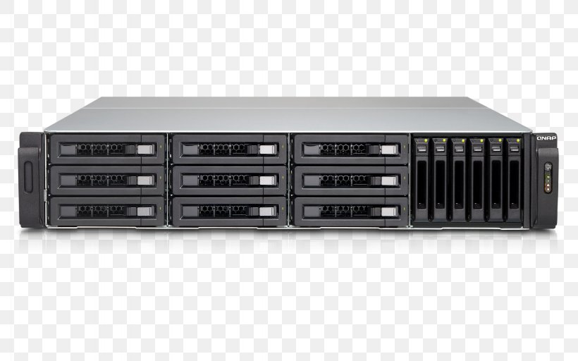 Network Storage Systems QNAP TVS-1582TU 15-Bay NAS Enclosure Category Small/Medium Business SMB Serial Attached SCSI QNAP Systems, Inc. Qnap TVS-1582TU TVS-1582TU-I, PNG, 2048x1280px, 19inch Rack, Network Storage Systems, Audio Receiver, Computer Component, Computer Network Download Free