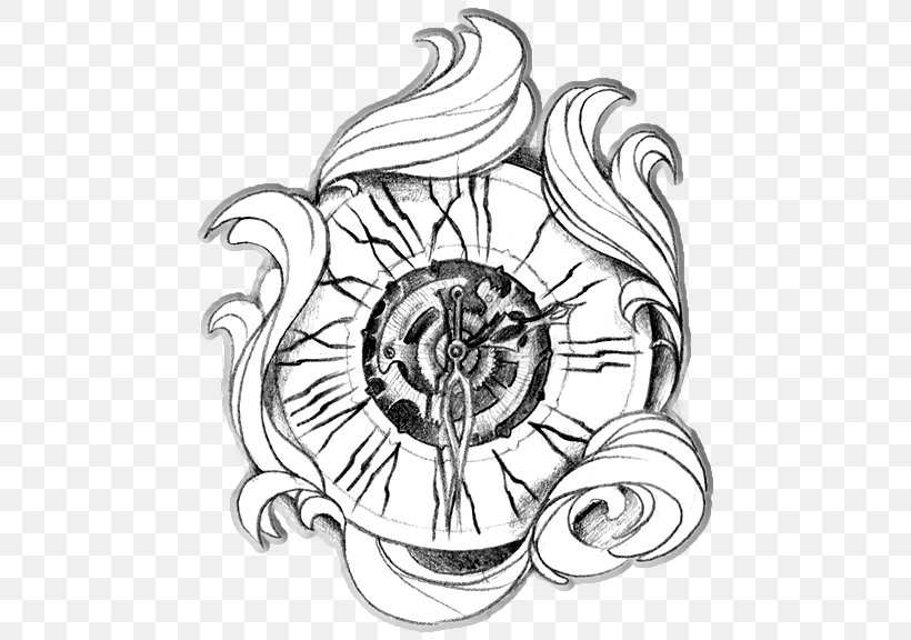 Tattoo Pocket Watch Clock Drawing, PNG, 480x576px, Tattoo, Artwork, Black And White, Clock, Drawing Download Free