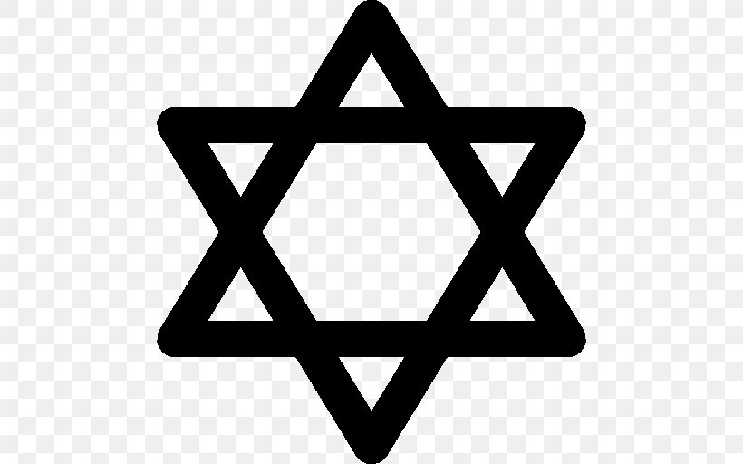 Star Of David Jewish Symbolism Judaism, PNG, 512x512px, Star Of David, Area, Black And White, Brand, Emoji Download Free