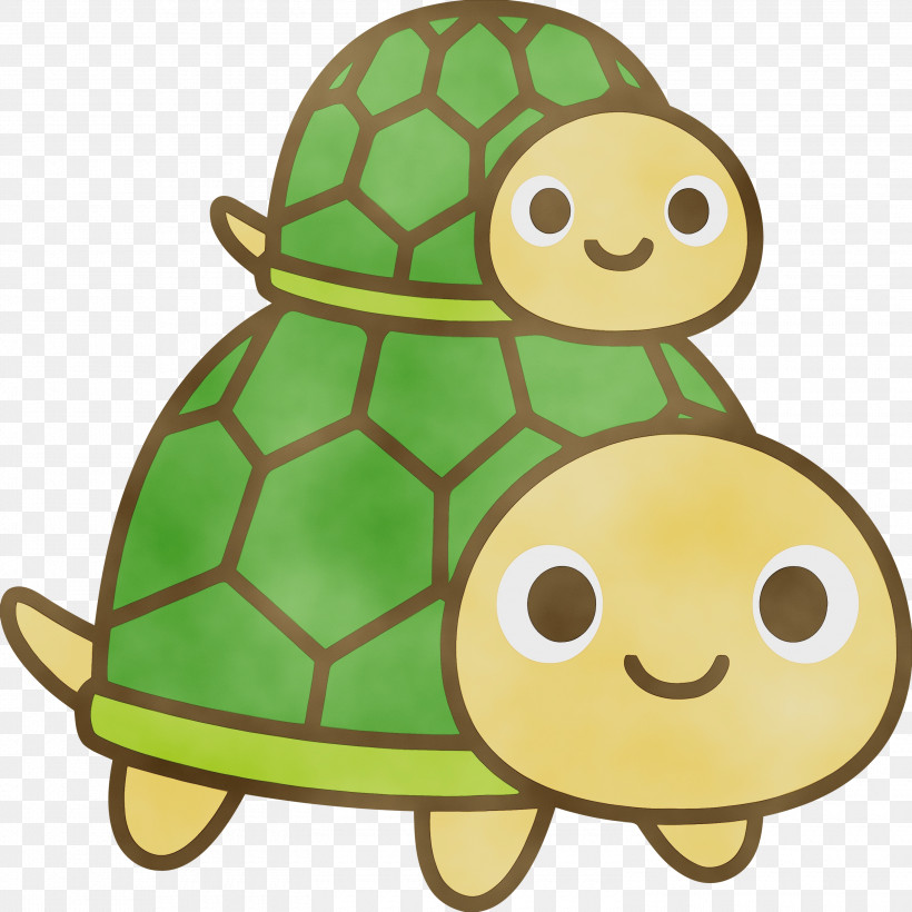 Green Tortoise Turtle Yellow Cartoon, PNG, 3000x3000px, Turtle, Cartoon, Cartoon Turtle, Cute Turtle, Green Download Free