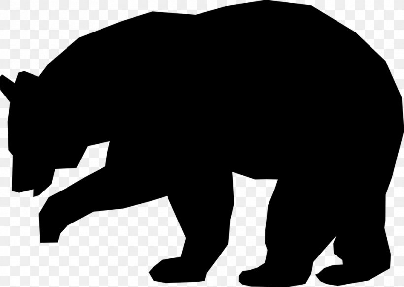American Black Bear Brown Bear Silhouette Clip Art, PNG, 960x683px, American Black Bear, Bear, Bear Hunting, Black, Black And White Download Free