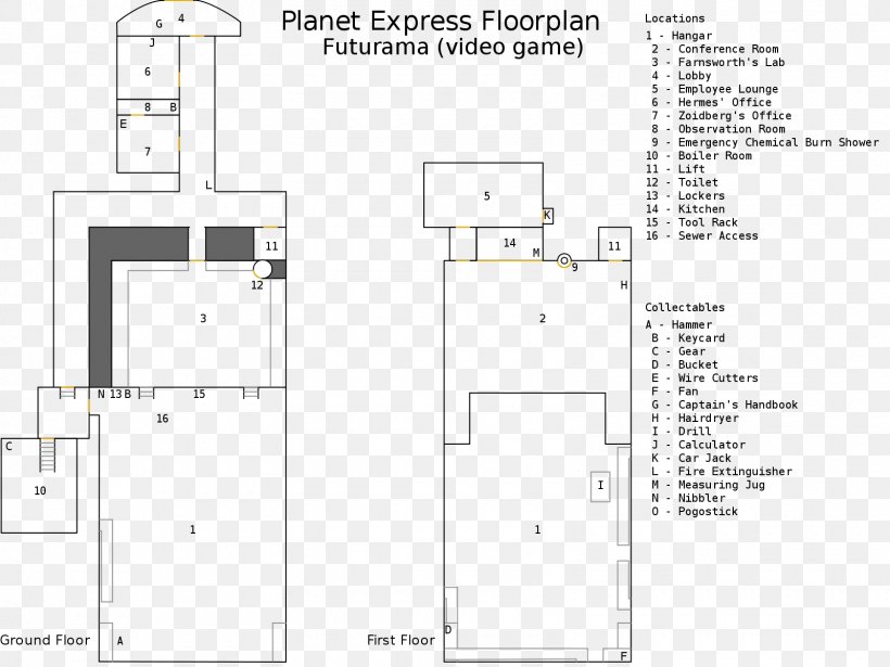 Planet Express Ship Floor Plan Manhattan Building, PNG, 1600x1200px, Planet Express Ship, Area, Blueprint, Building, Diagram Download Free
