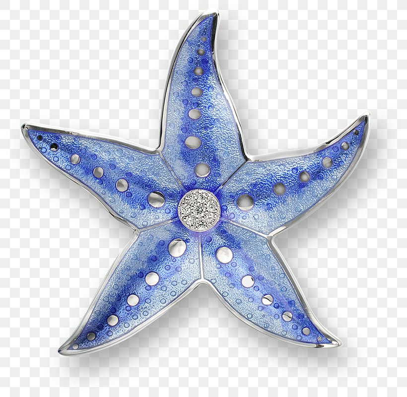 Starfish Earring Brooch Sterling Silver, PNG, 800x800px, Starfish, Blue Diamond, Brooch, Charms Pendants, Cobalt Blue Download Free
