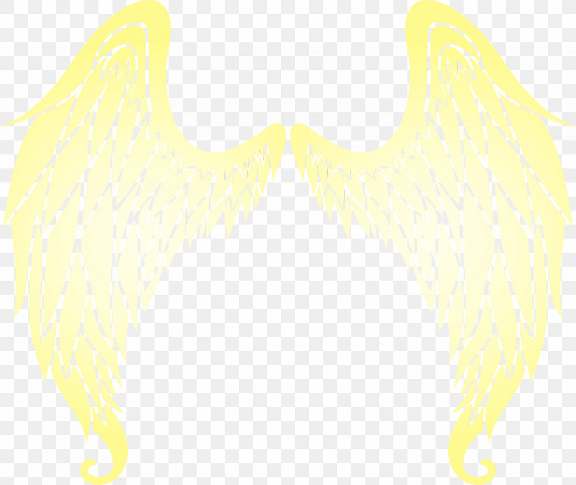 Yellow Wing, PNG, 3000x2529px, Wings, Angle Wings, Bird Wings, Paint, Watercolor Download Free