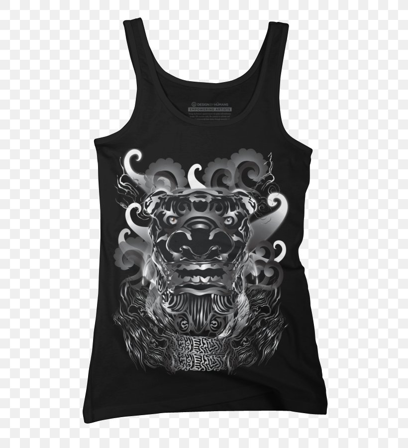 T-shirt Hoodie Sleeveless Shirt Gilets, PNG, 585x900px, Tshirt, Black, Bluza, Brand, Chinese Guardian Lions Download Free
