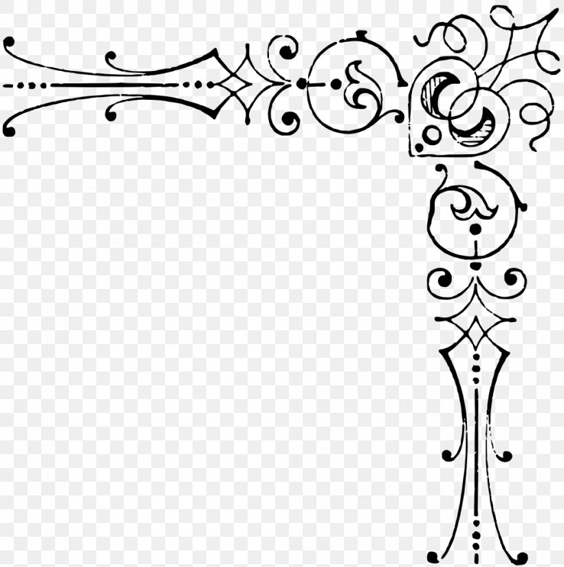 Drawing Borders And Frames Clip Art, PNG, 994x1000px, Drawing, Area, Art, Black, Black And White Download Free