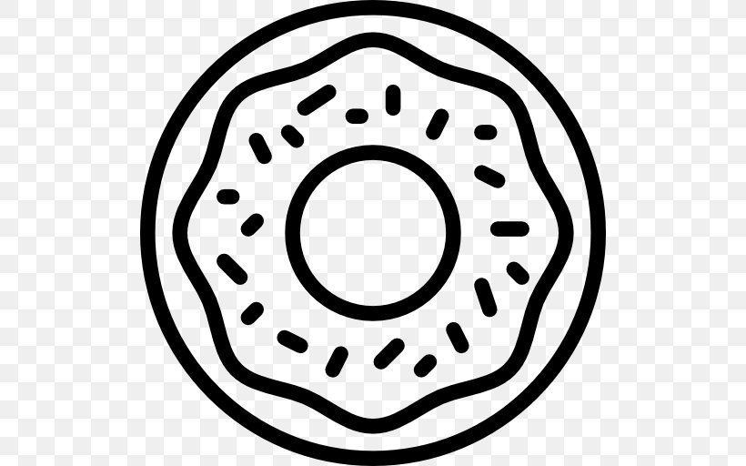 Donuts Bakery Food Frosting & Icing, PNG, 512x512px, Donuts, Auto Part, Baker, Bakery, Black And White Download Free