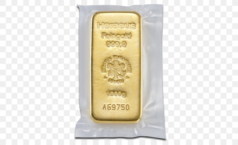 Gold Bar Heraeus Kinebar Ingot, PNG, 500x500px, Gold Bar, Argorheraeus Sa, Bullion, Gold, Good Delivery Download Free