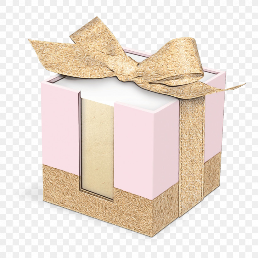 Pink Ribbon Box Shipping Box Present, PNG, 1200x1200px, Watercolor, Box, Gift Wrapping, Paint, Paper Download Free