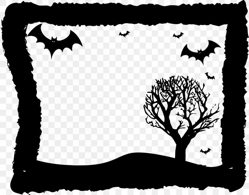Halloween Picture Frames Clip Art, PNG, 2400x1875px, Halloween, Art, Big Cats, Black, Black And White Download Free