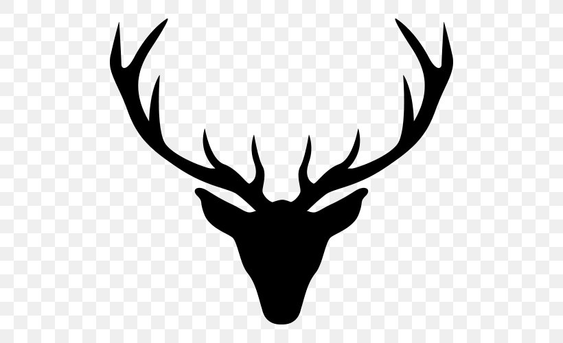 Reindeer White-tailed Deer Moose Antler, PNG, 500x500px, Deer, Animal, Antler, Black And White, Document Download Free