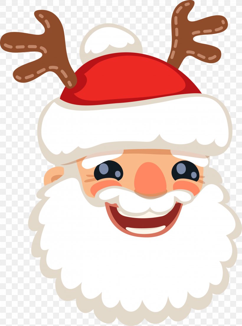 Santa Claus Reindeer Christmas Clip Art, PNG, 3001x4045px, Santa Claus, Antler, Art, Beard, Christmas Download Free