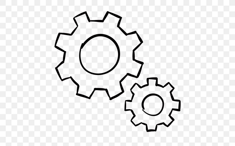 Symbol Gear, PNG, 512x512px, Symbol, Area, Auto Part, Black And White, Efficiency Download Free