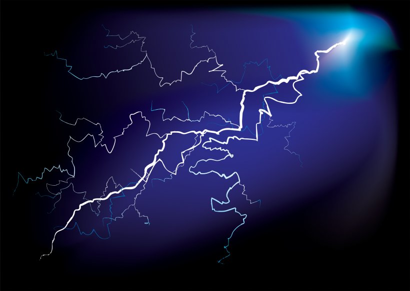 Lightning Strike Thunderstorm, PNG, 2400x1707px, Lightning, Atmosphere, Drawing, Earth, Electric Blue Download Free