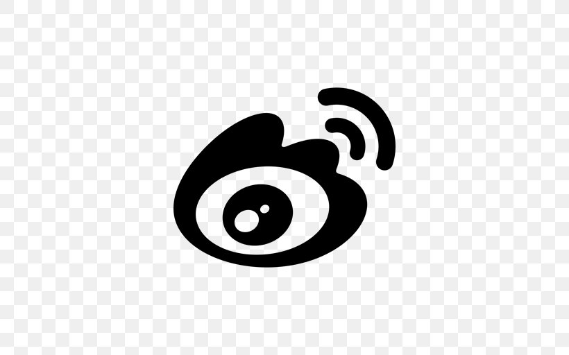 Sina Weibo Tencent Weibo, PNG, 512x512px, Sina Weibo, Black, Black And White, Font Awesome, Icon Design Download Free
