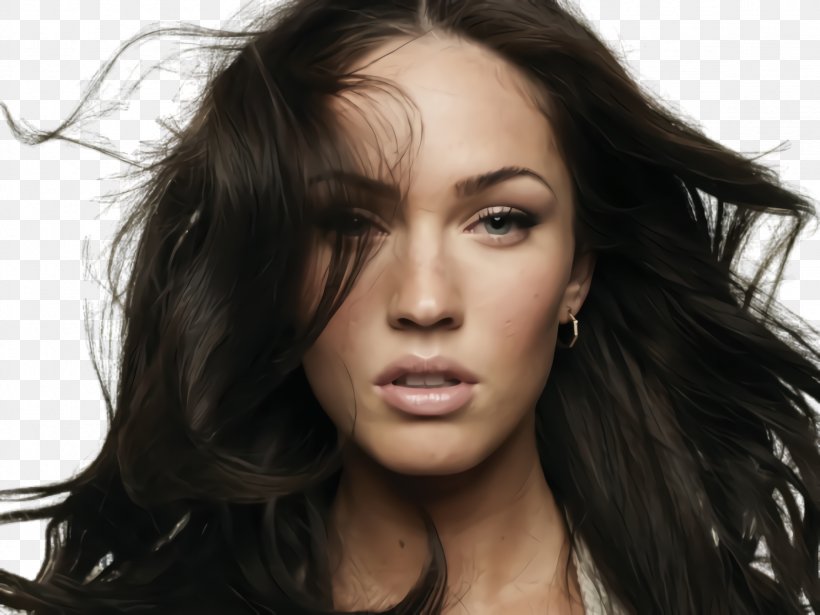 Woman Hair, PNG, 2308x1732px, Megan Fox, Beauty, Black Hair, Brown Hair, Cheek Download Free