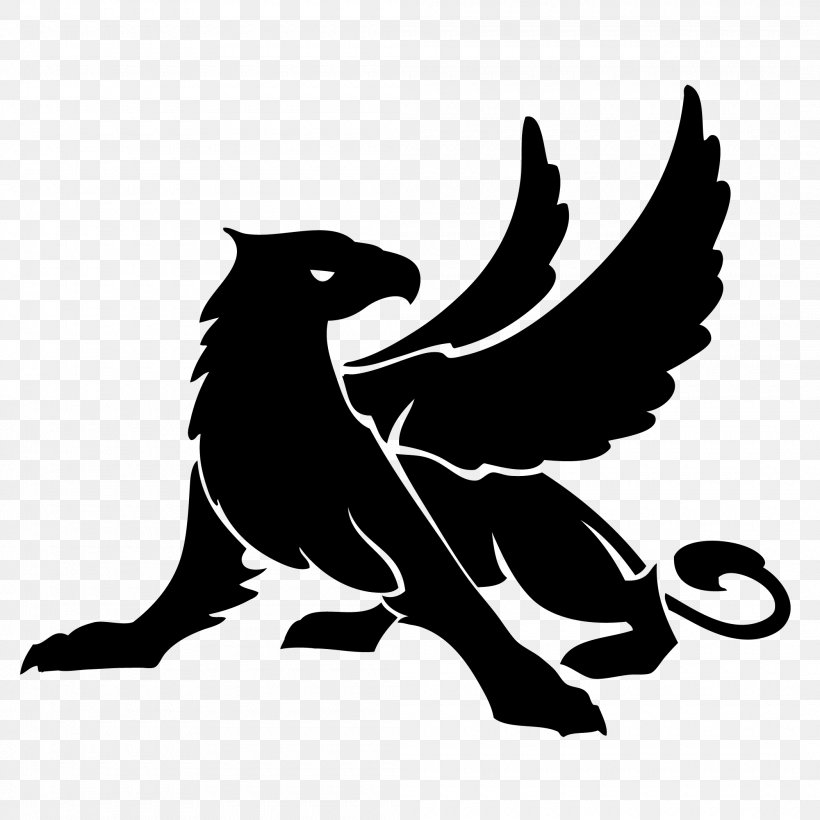 Griffin Symbol Legendary Creature Logo Clip Art, PNG, 2100x2100px, Griffin, Beak, Bird, Bird Of Prey, Black And White Download Free