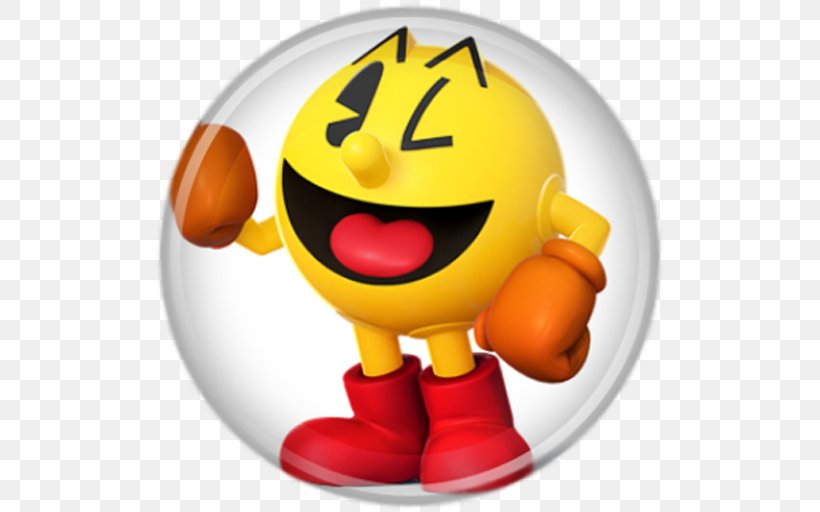 Ms. Pac-Man Pac-Man Party Super Smash Bros. For Nintendo 3DS And Wii U Professor Pac-Man, PNG, 512x512px, Pacman, Arcade Game, Bandai Namco Entertainment, Emoticon, Happiness Download Free