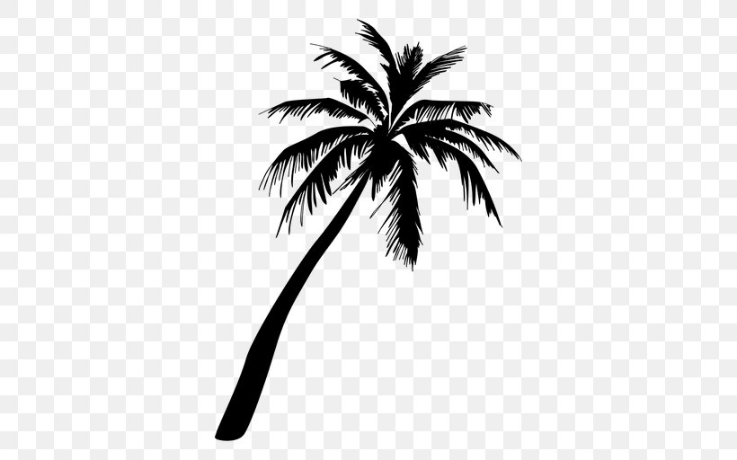Arecaceae Silhouette, PNG, 512x512px, Arecaceae, Arecales, Black And White, Borassus Flabellifer, Branch Download Free