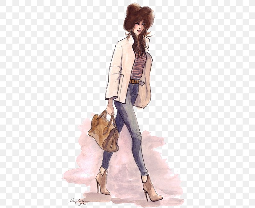 Fashion Illustration Drawing Sketch, PNG, 443x668px, Watercolor, Cartoon, Flower, Frame, Heart Download Free