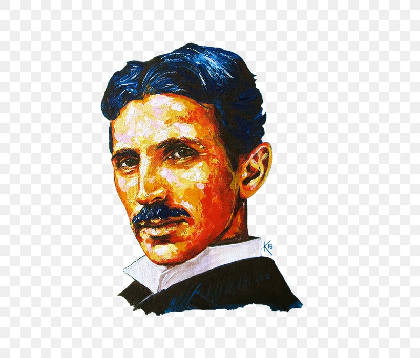 Nikola Tesla Portrait Painting Tesla Coil Art, PNG, 560x700px, Nikola Tesla, Art, Canvas, Canvas Print, Death Ray Download Free