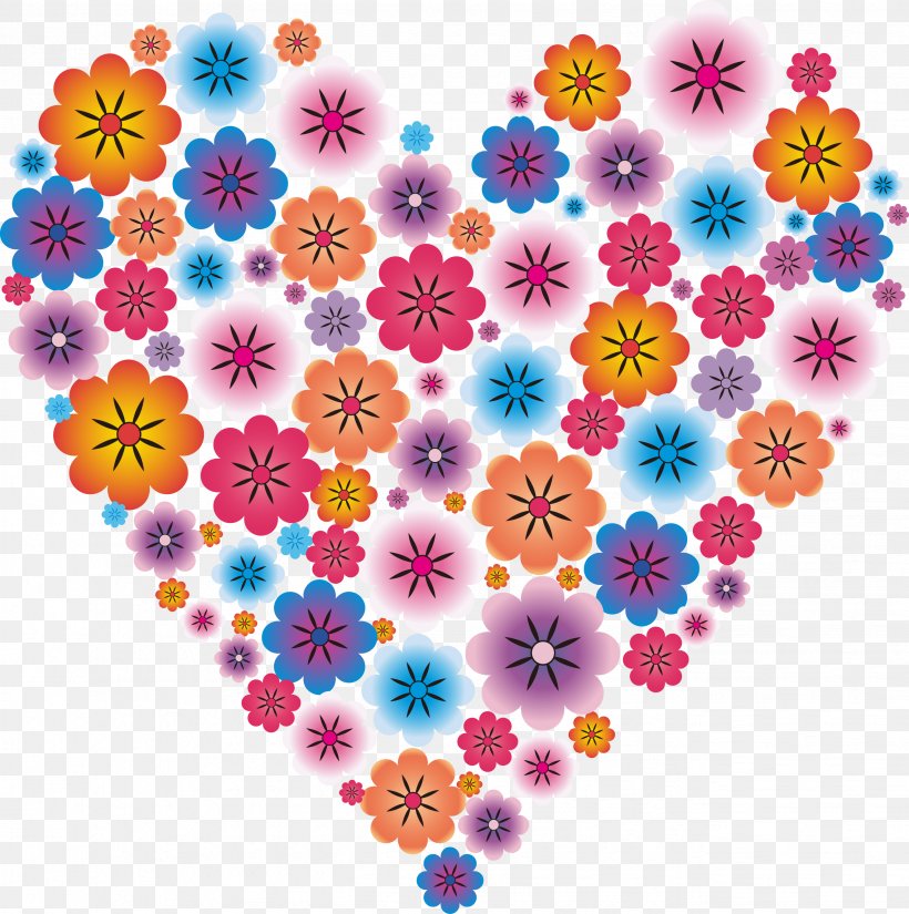 Flower Heart, PNG, 2649x2667px, Heart, Color, Computer Program, Computer Software, Cut Flowers Download Free