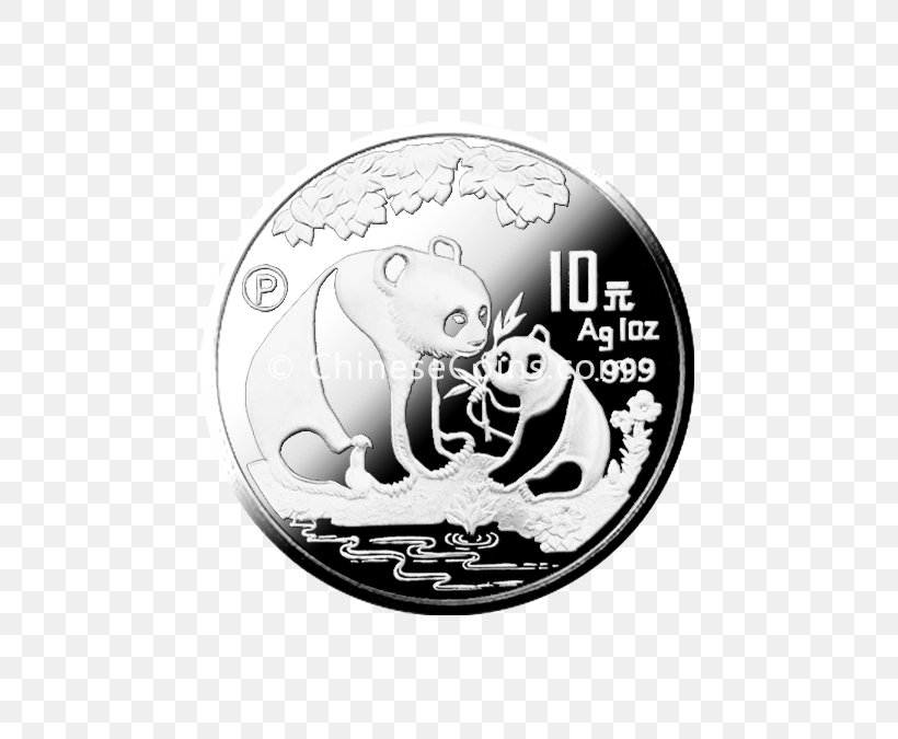 Coin Chinese Silver Panda Giant Panda Chinese Gold Panda, PNG, 675x675px, Coin, Ancient Chinese Coinage, Brand, Bullion Coin, Carnivoran Download Free