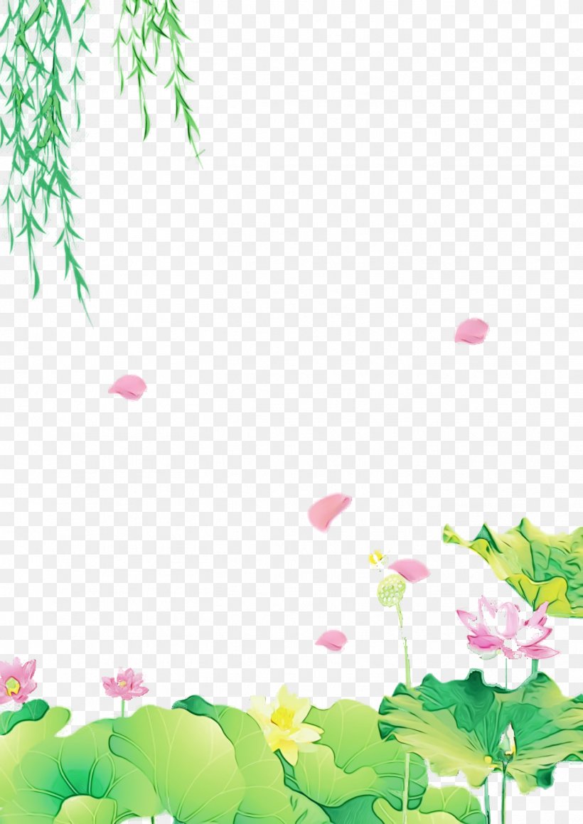 Floral Design, PNG, 1414x2000px, Watercolor, Floral Design, Flower, Green, Paint Download Free