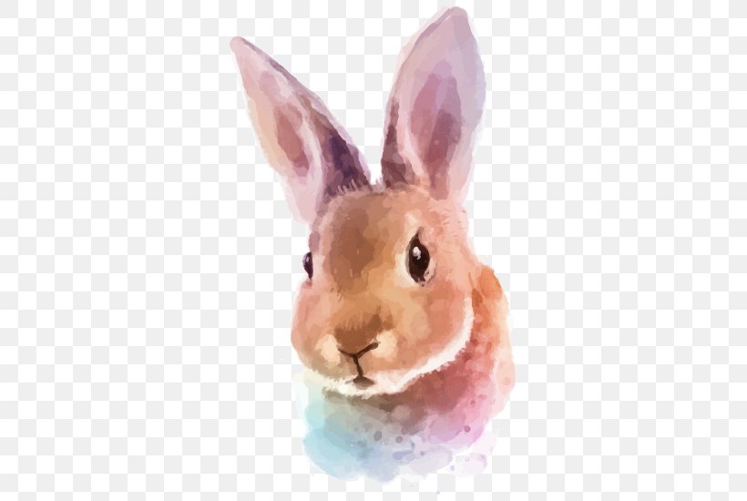 Hare Watercolor Painting Rabbit Illustration, PNG, 550x550px, Hare, Animal Figure, Domestic Rabbit, Drawing, Ear Download Free