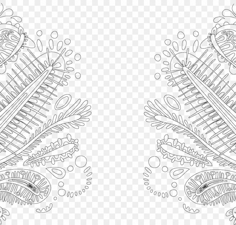 Line Art Drawing Plant, PNG, 866x824px, Line Art, Aquatic Plant, Area, Black And White, Currency Download Free