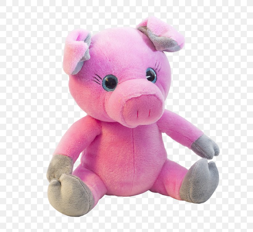 Stuffed Animals & Cuddly Toys Domestic Pig Plush Doll, PNG, 750x750px, Watercolor, Cartoon, Flower, Frame, Heart Download Free