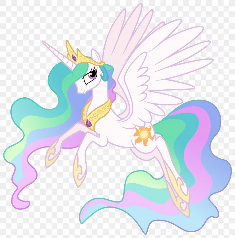 Pony Princess Celestia Horse Daring Don't Unicorn, PNG, 4928x4999px, Pony, Animal Figure, Art, Cartoon, Color Download Free