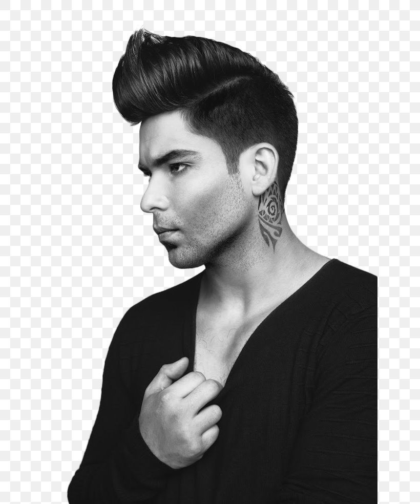 Quiff Pompadour Hairstyle Hair Coloring, PNG, 655x984px, Quiff, Arm, Black And White, Black Hair, Chin Download Free