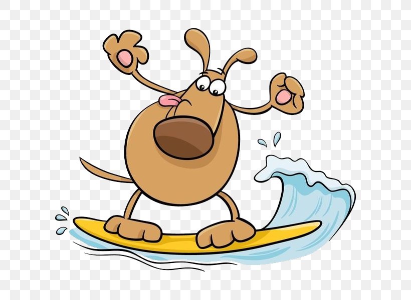 Dog Surfing Dog Surfing Cartoon, PNG, 600x600px, Dog, Artwork, Cartoon, Deer, Depositphotos Download Free