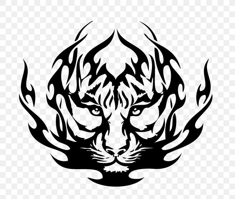 Tiger Tattoo Clip Art, PNG, 800x694px, Tiger, Art, Artwork, Autocad Dxf ...
