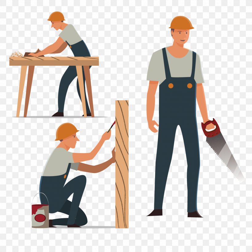 Woodworking Carpenter Vector Graphics Image Design, PNG, 1500x1500px, Woodworking, Arm, Carpenter, Cartoon, Conversation Download Free