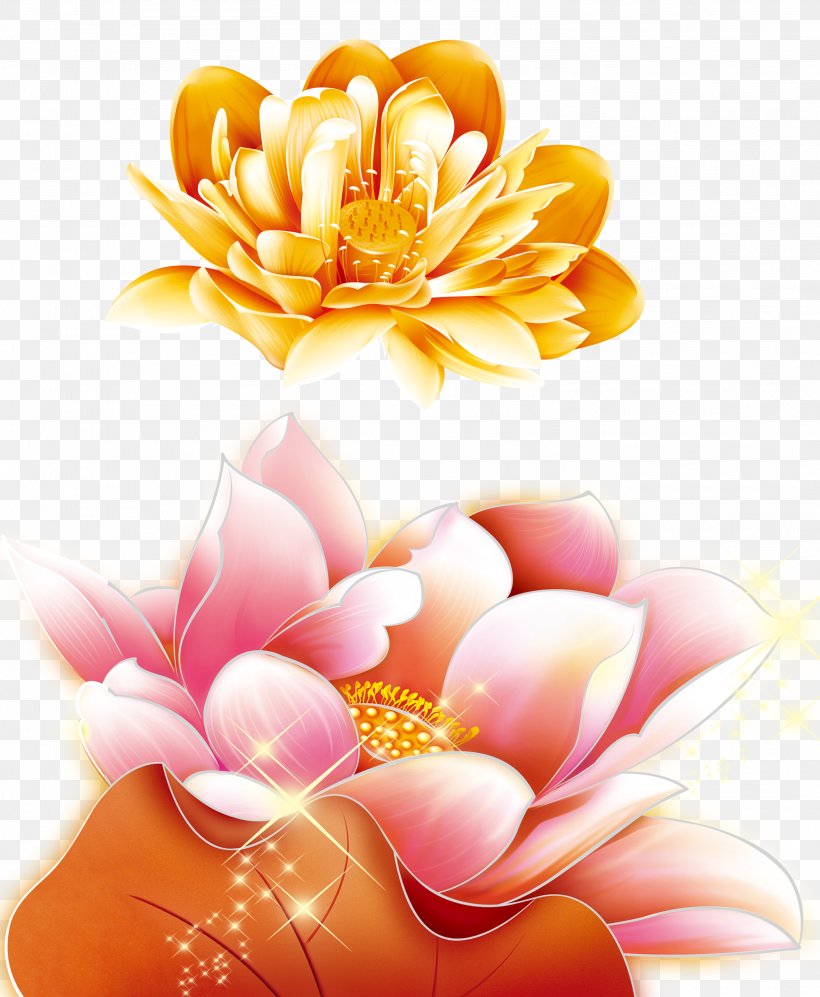 Nelumbo Nucifera Gold Red, PNG, 2953x3594px, Nelumbo Nucifera, Blue, Chinese New Year, Color, Cut Flowers Download Free