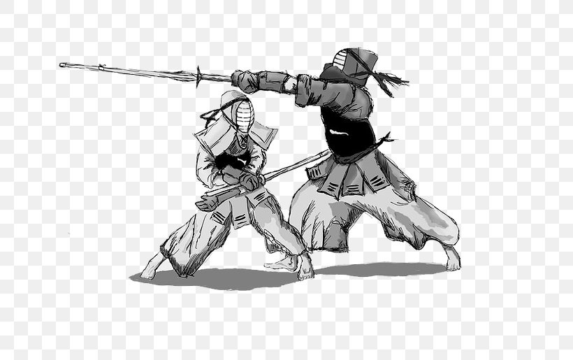 Kendo: The Way Of The Sword Iaijutsu Iaidō Sport, PNG, 727x515px, Kendo, Aikido, Black And White, Cold Weapon, Dojo Download Free