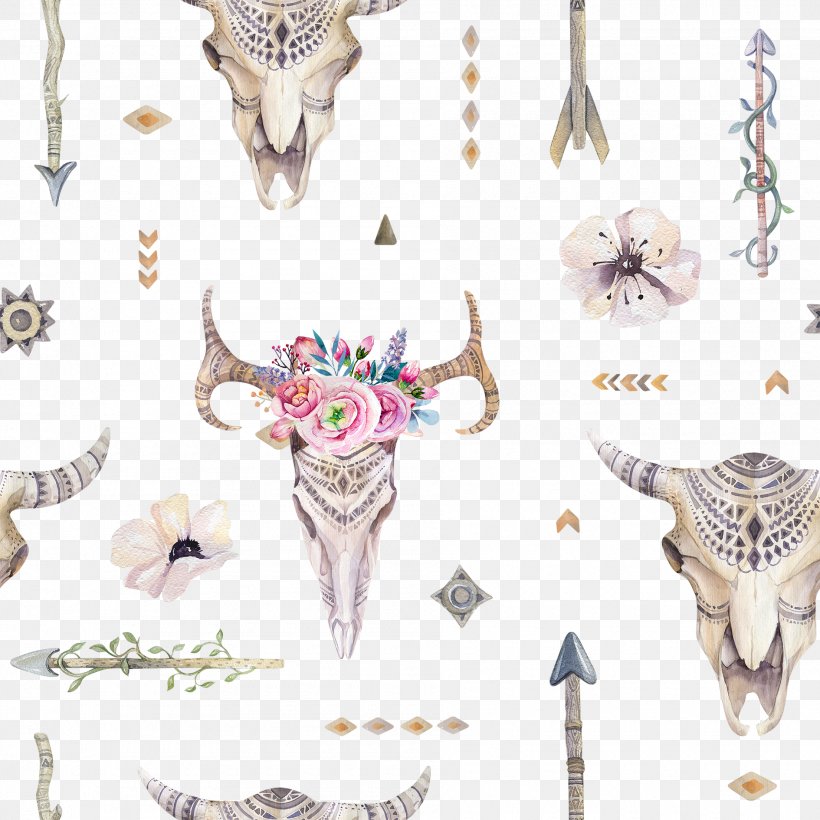 Stock Photography Cattle Stock Illustration Image Skull, PNG, 1890x1890px, Stock Photography, Art, Bohochic, Bone, Cattle Download Free
