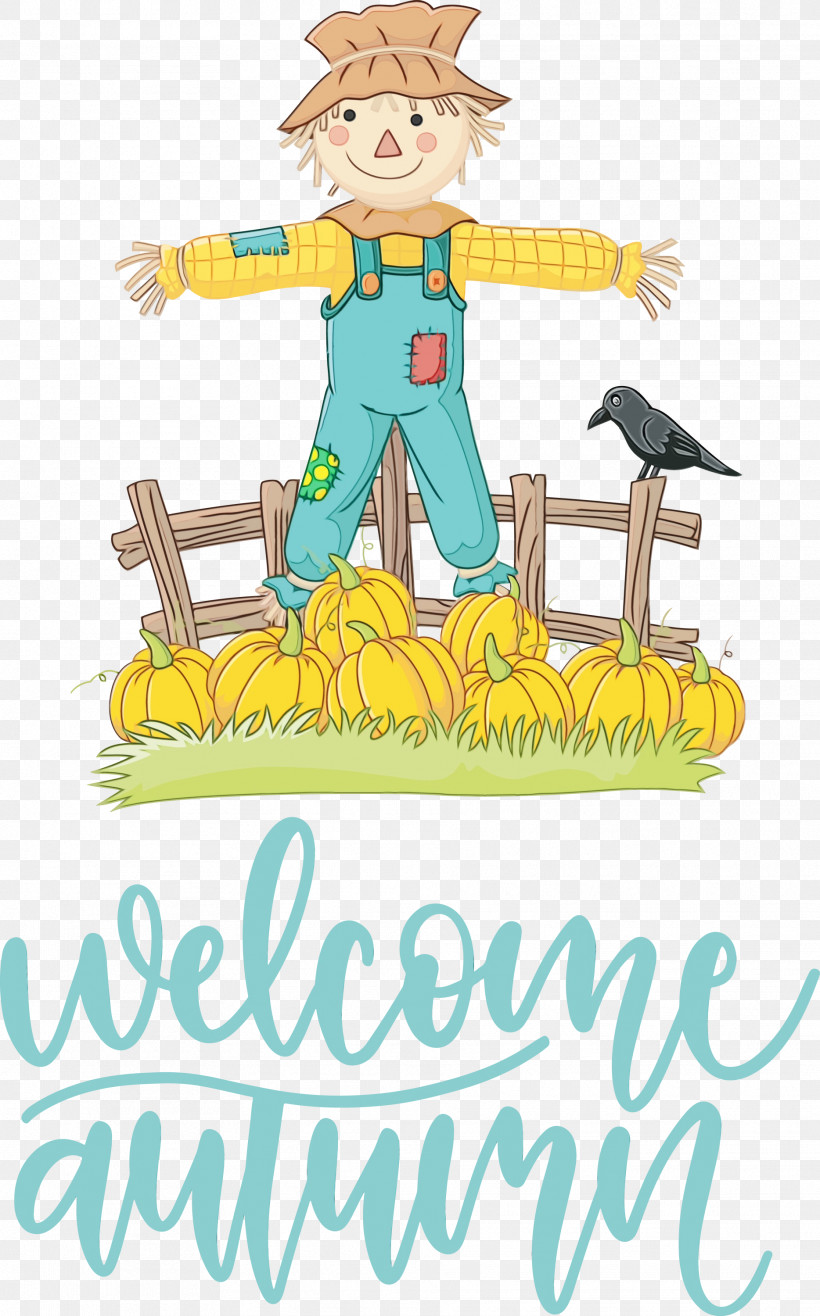 Cartoon Scarecrow Humour Poster Festival, PNG, 1868x3000px, Welcome Autumn, Autumn, Cartoon, Festival, Humour Download Free