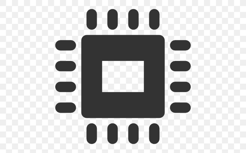 Integrated Circuit Central Processing Unit Computer Hardware Icon, PNG, 512x512px, Integrated Circuit, Black, Black And White, Brand, Central Processing Unit Download Free