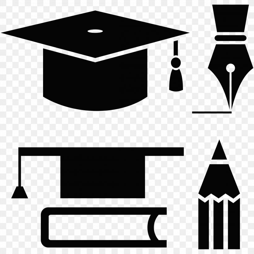 Vector Graphics Illustration Square Academic Cap Royalty-free, PNG, 2200x2200px, Square Academic Cap, Black, Black And White, Depositphotos, Furniture Download Free