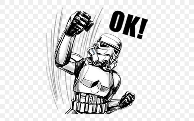 Anakin Skywalker Stormtrooper Star Wars Sticker LINE, PNG, 512x512px, Anakin Skywalker, Arm, Art, Artwork, Baseball Equipment Download Free