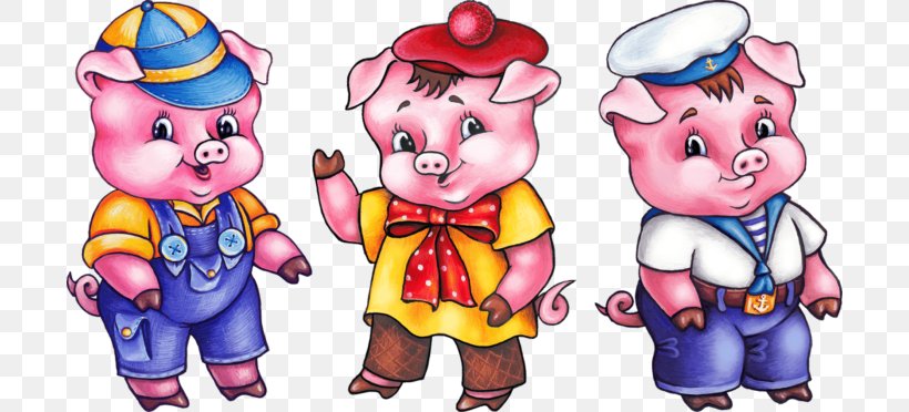 Domestic Pig Goldilocks And The Three Bears The Three Little Pigs, PNG, 700x372px, Pig, Art, Cartoon, Child, Domestic Pig Download Free