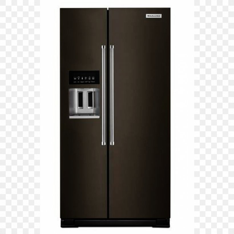 KitchenAid KRSC503E Refrigerator Home Appliance Ice Makers, PNG, 1000x1000px, Kitchenaid, Countertop, Food, Home Appliance, Ice Download Free