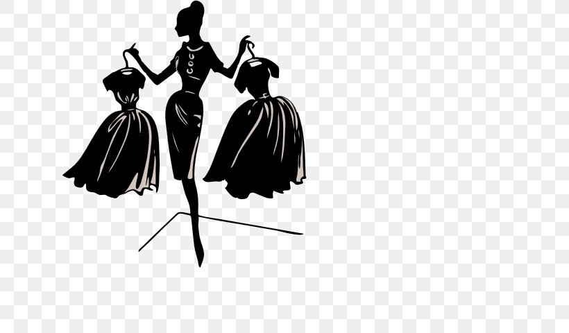 Fashion Design Clothing Dress Fashion Show, PNG, 640x480px, Fashion, Black, Black And White, Clothes Hanger, Clothing Download Free