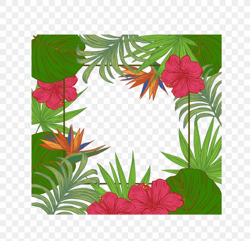 Leaf Arecaceae Tree Wallpaper, PNG, 2362x2272px, Leaf, Arecaceae, Border, Flora, Floral Design Download Free