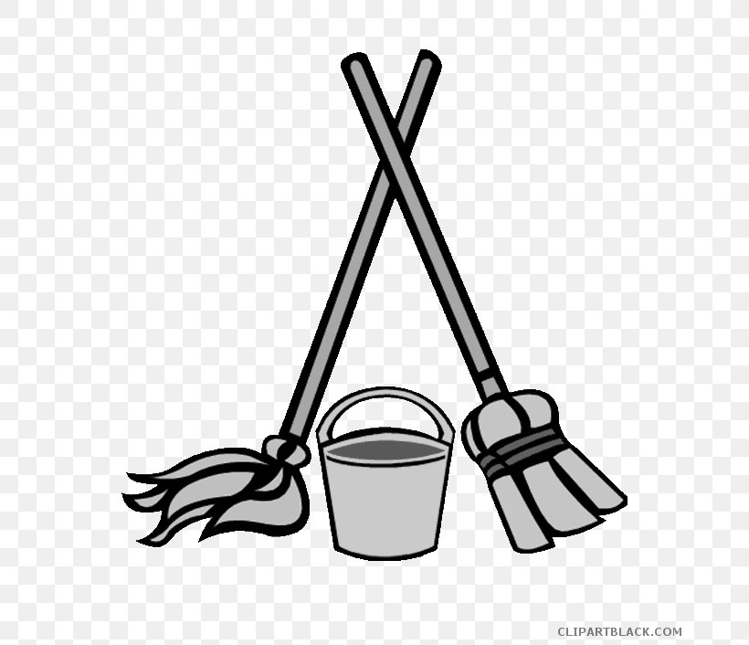 Mop Bucket Cart Cleaner Floor, PNG, 691x706px, Mop, Black And White, Broom, Bucket, Cleaner Download Free