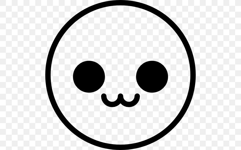 Smiley Emoji Clip Art, PNG, 512x512px, Smiley, Area, Black, Black And White, Emoji Download Free