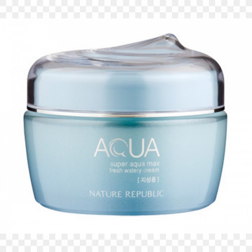 Nature Republic Super Aqua Max Combination Watery Cream Sunscreen Skin Care K-Beauty, PNG, 1000x1000px, Nature Republic, Aloe Vera, Cream, Emulsion, Face Shop Download Free